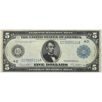 1914 Series $5 Large Size Federal Reserve Note