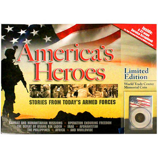 9-11 Americas Heroes Book by Whitman with Exclusive Coin