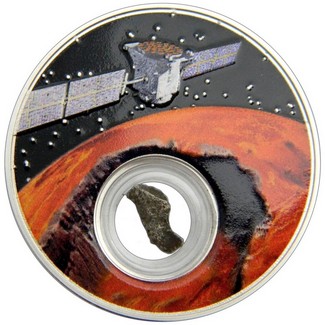 2017 Solar System 2nd Release - Mission to Mars 1 oz Silver Proof w/Meteorite
