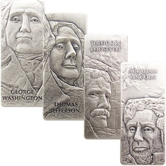 2021 Barbados 80th Anniversary of Mount Rushmore National Memorial 4 Coin Set