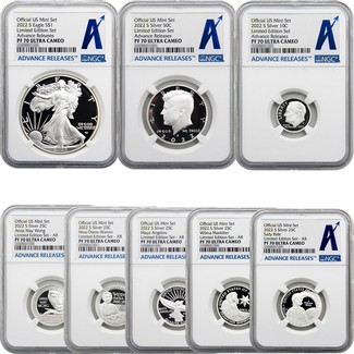 2022 Limited Edition Silver Proof Set NGC PF70 Ultra Cameo Advance Releases