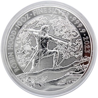 2023 £10 Great Britain 10oz Silver Robin Hood in Original Mint Capsule