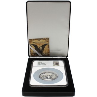 2023 $5 Fiji 5 oz Silver Antiqued "Black Eagle" UHR NGC MS70 FR US Bureau of Engraving Label