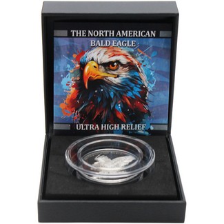 2024 $1 Oglala Nation North American Bald Eagle Series 1oz Black Ruthenium Silver Double Eagle Coin