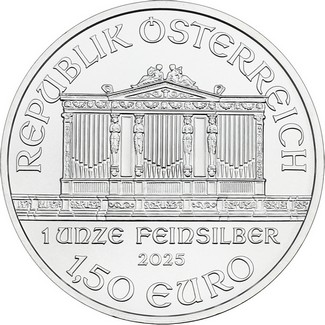 2025 Austria 1oz Silver Philharmonic BU