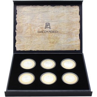 2013 Mexico Bi-Metallic Numismatic Heritage 6-Coin Set (Series III)