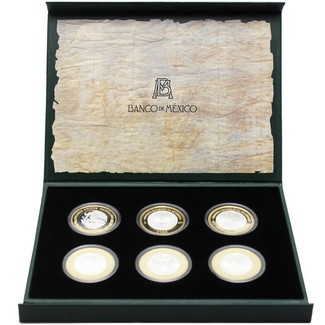 2014 Mexico Bi-Metallic Numismatic Heritage 6-Coin Set (Series IV)