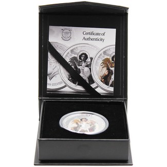 2025 5 Cedis Proof The Patron Saints 1oz Colorized Silver St. Michael the Archangel Coin with COA