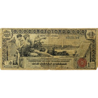 1896 $1 Educational Note Almost Good/Good Grade