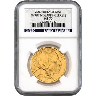 2009 $50 Gold Buffalo NGC MS70 ER