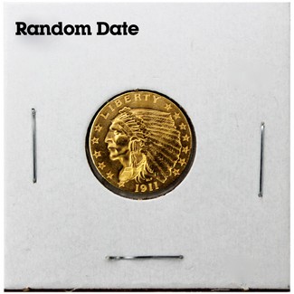 Random Date (1908-1929) $2.5 Gold Indian Coin AU-BU Condition