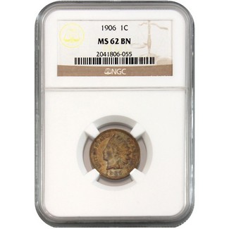 1906 Indian Head Cent NGC MS-62 BN