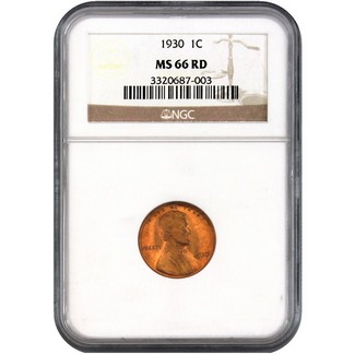 1930 Lincoln Cent NGC MS-66 RD