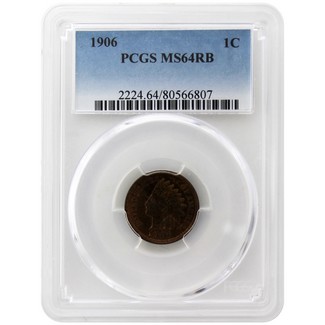 1906 Indian Head Cent PCGS MS-64 RB