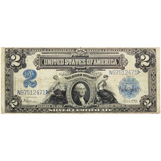 Series 1899 $2 Silver Certificate VG-Better Condition