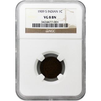 1909 S Indian Cent NGC VG 8 BN