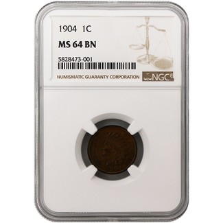 1904 Indian Head Cent NGC MS-64 BN
