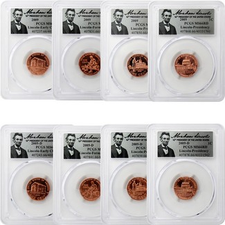2009 (P&D) Bicentennial Lincoln Cent Collection PCGS MS-66 RD