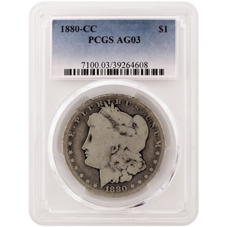 1880-CC Morgan Dollar PCGS AG-3