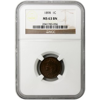 1898 Indian Head Cent NGC MS-63 BN