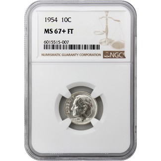 1954 Roosevelt Dime NGC MS-67+ FT