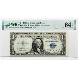 1935A $1 Silver Certificate PMG 64 EPQ