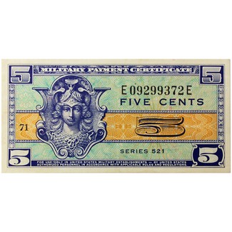 Series 521 Five Cent Military Payment Certificate