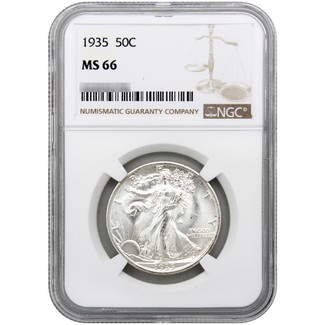 1935 Walking Liberty Half Dollar NGC MS66