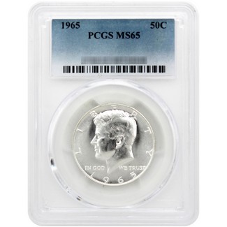 1965 Kennedy Half Dollar PCGS MS65