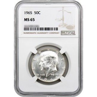 1965 Kennedy Half Dollar NGC MS65