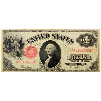 1917 Series $1 Large Note Red Seal Circulated Condition