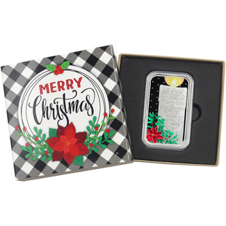 2021 Sentiments of the Holidays 1oz .999 Silver Medallion Enameled in Gift Box
