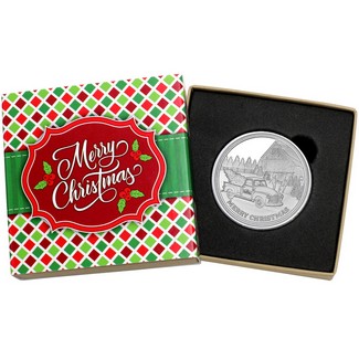 2024 Christmas Tree Farm Truck 1oz .999 Silver Medallion in Gift Box