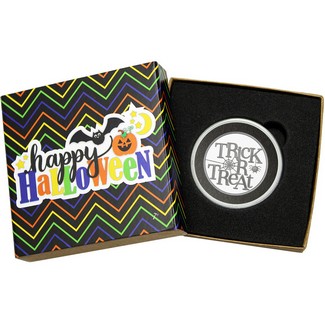 Halloween Trick or Treat Half Ounce .999 Silver Medallion in Gift Box