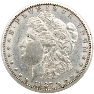 1887 S Morgan Silver Dollar AU/BU Condition